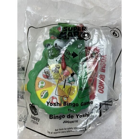 McDonald’s Super Mario 2018 Toys Yoshi Bingo Game 6 And Running Yoshi Launcher 3 - Picture 2 of 4